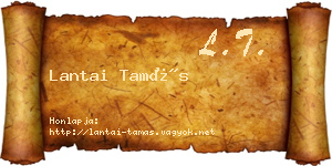 Lantai Tamás névjegykártya